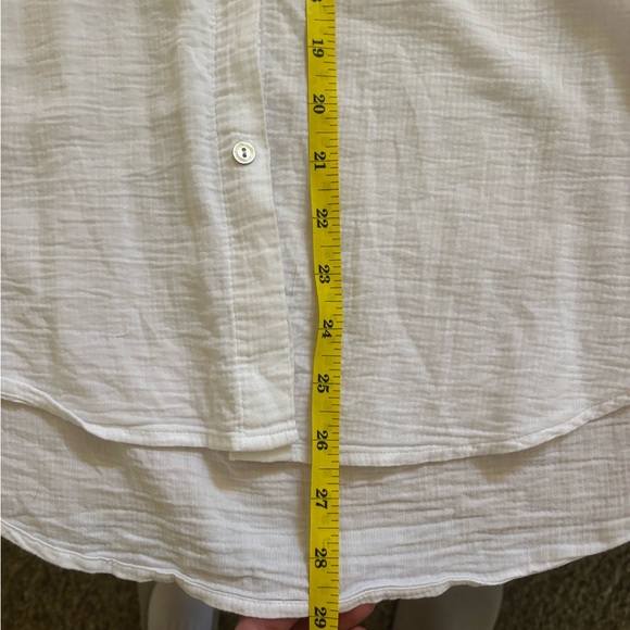 Eileen Fisher White Sleeveless Button-Down Tunic - Picture 8 of 9